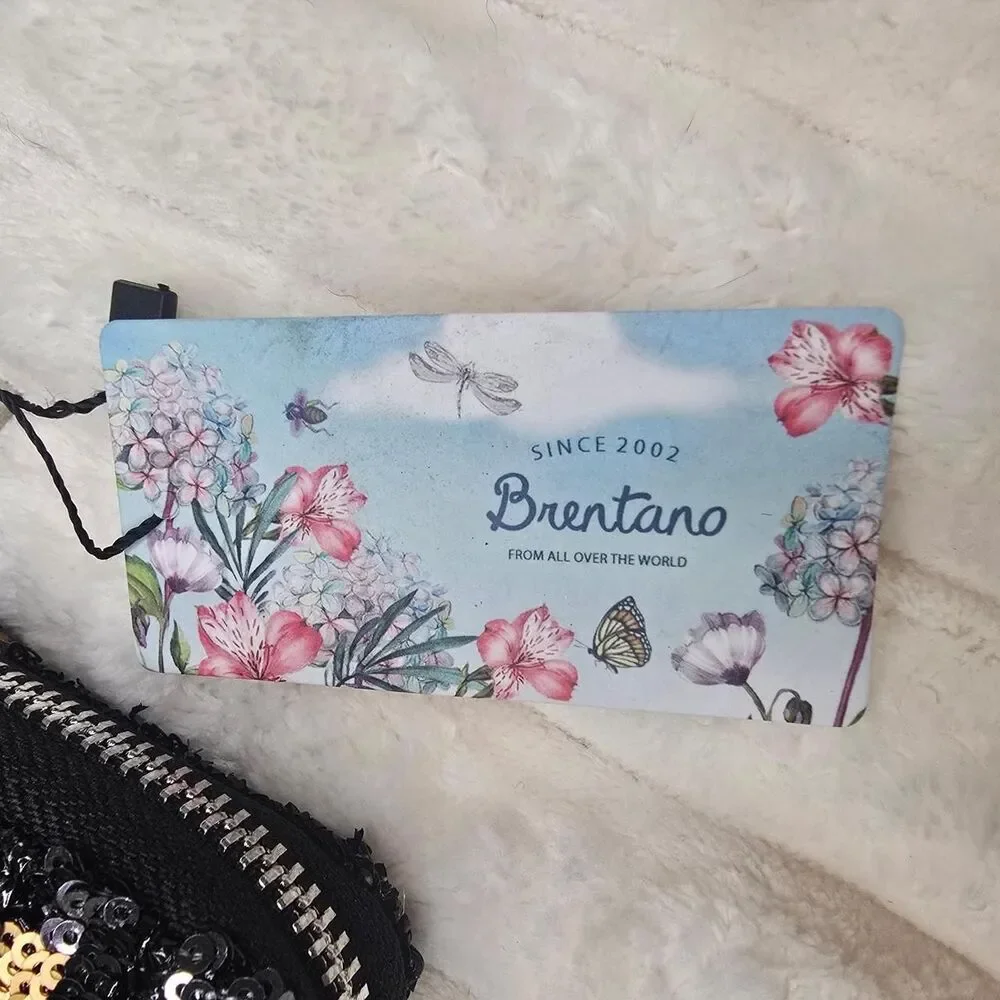 NWT Brentano Women's Leopard Print Wristlet Clutch